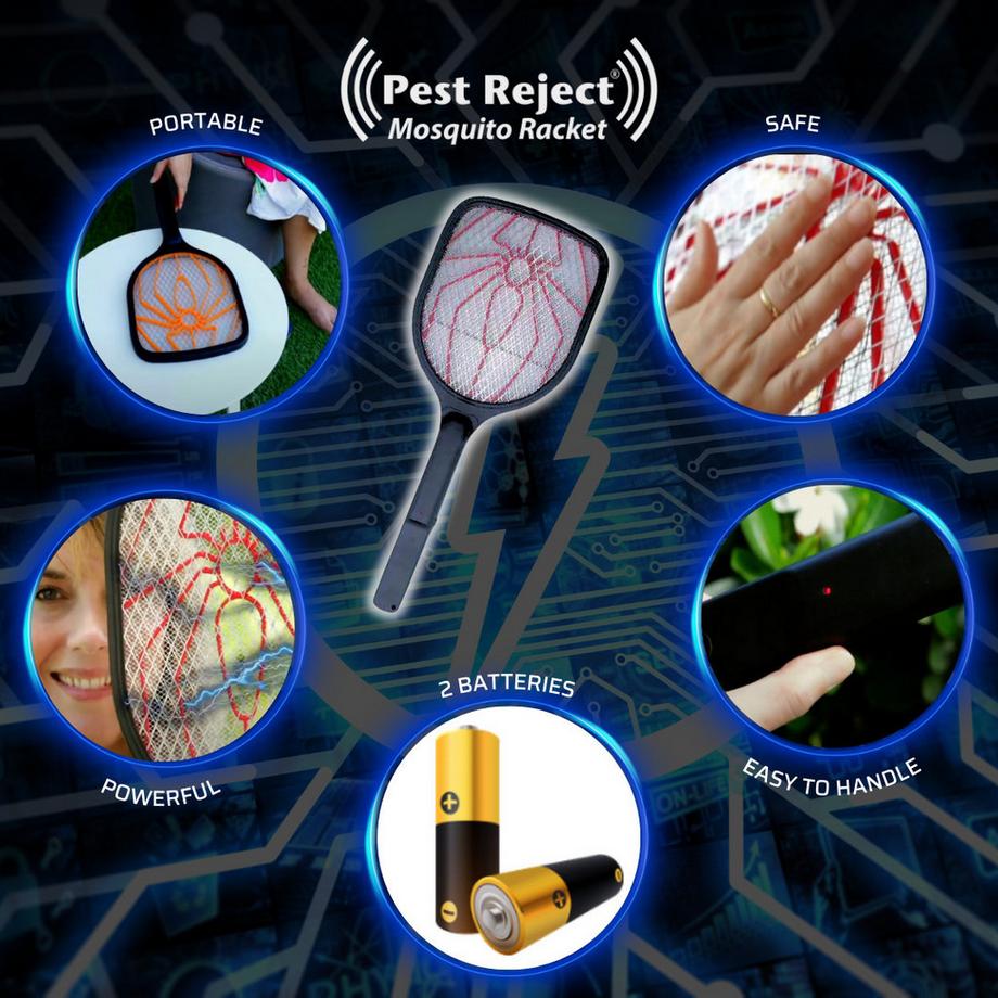 Pest Reject Mosquito Racket-Elektrische Fliegenklatsche  