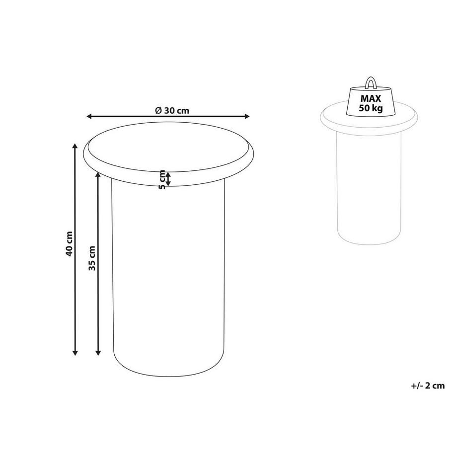Beliani Table d'appoint en MDF Minimaliste CAMPTI  