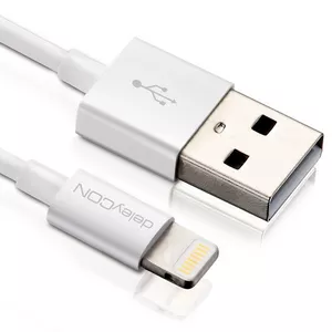 deleyCON USB - Lightning 0,15 m Weiß