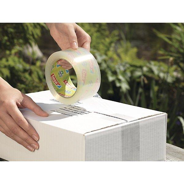 Tesa  Ruban d'emballage en polypropylène, tesapack® Eco & Strong, lot de 36 rouleaux, transparent, largeur 50 mm. 