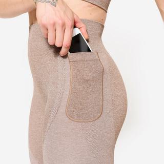 DOMYOS  Leggings Fitness Seamless mit Smartphonetasche 