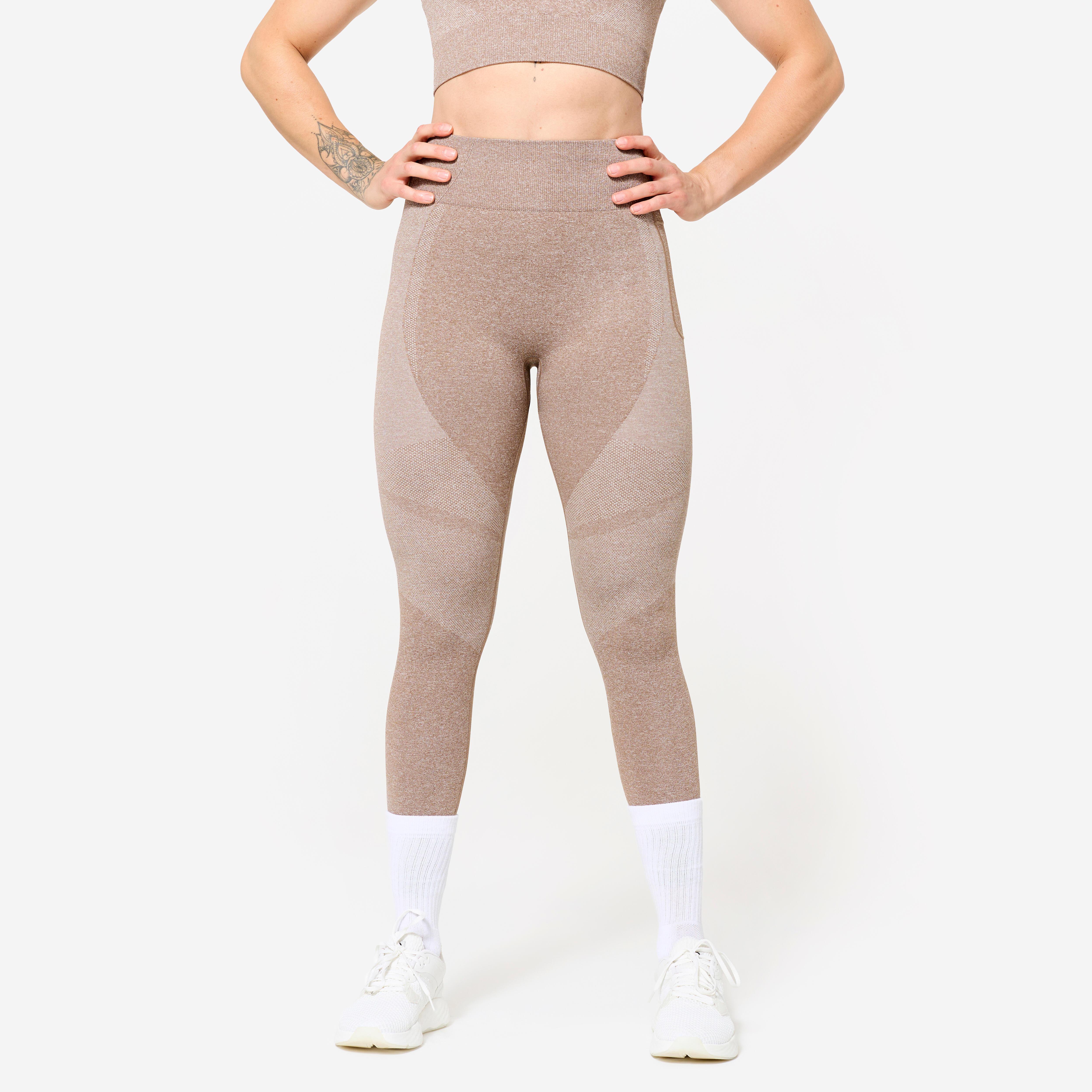 DOMYOS  Leggings Fitness Seamless mit Smartphonetasche 