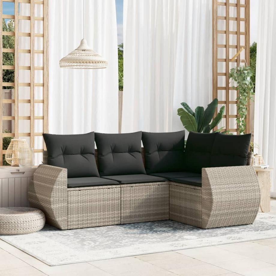 VidaXL Ensemble de canapés de jardin rotin synthétique  