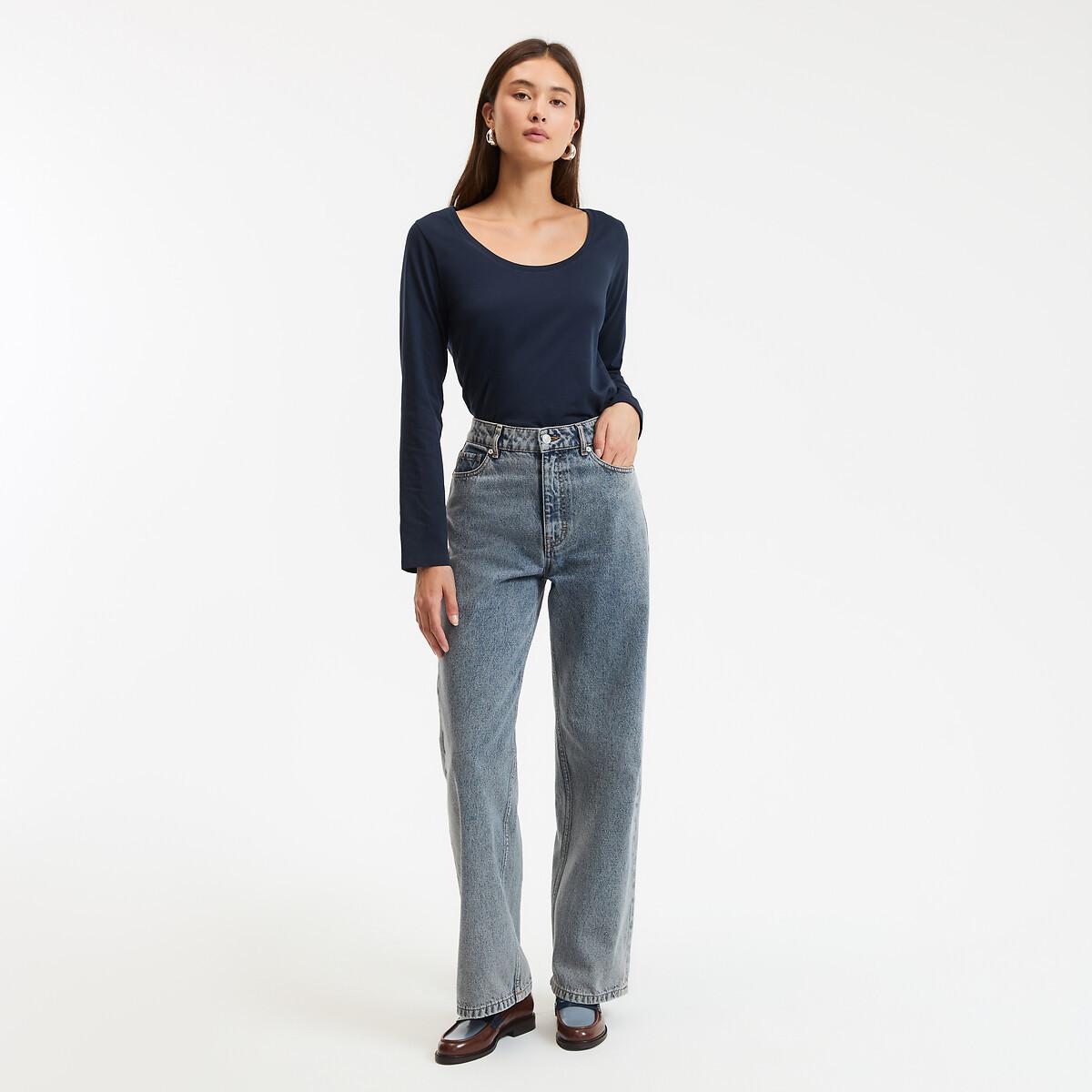 La Redoute Collections Langarm Rundhals T-Shirt  