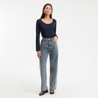 La Redoute Collections Langarm Rundhals T-Shirt  