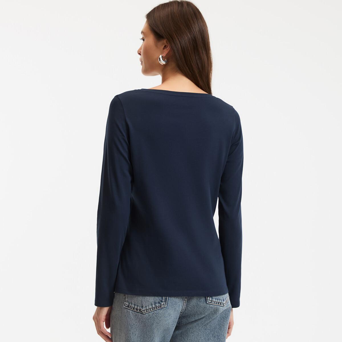 La Redoute Collections Langarm Rundhals T-Shirt  