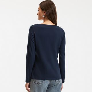 La Redoute Collections Langarm Rundhals T-Shirt  