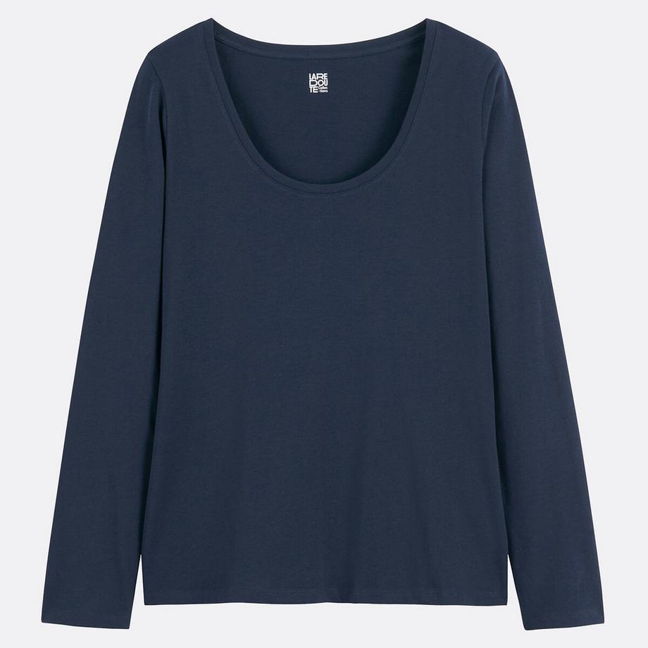 La Redoute Collections Langarm Rundhals T-Shirt  