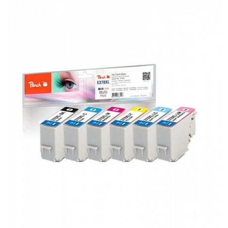 Peach  320419 cartuccia d'inchiostro 6 pz Compatibile Resa elevata (XL) Nero, Blu, Blu cromato, Rosa, Giallo 