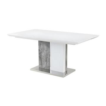 Tavolo da pranzo allungabile da 6 a 8 coperti MDF Bianco e calcestruzzo EREN