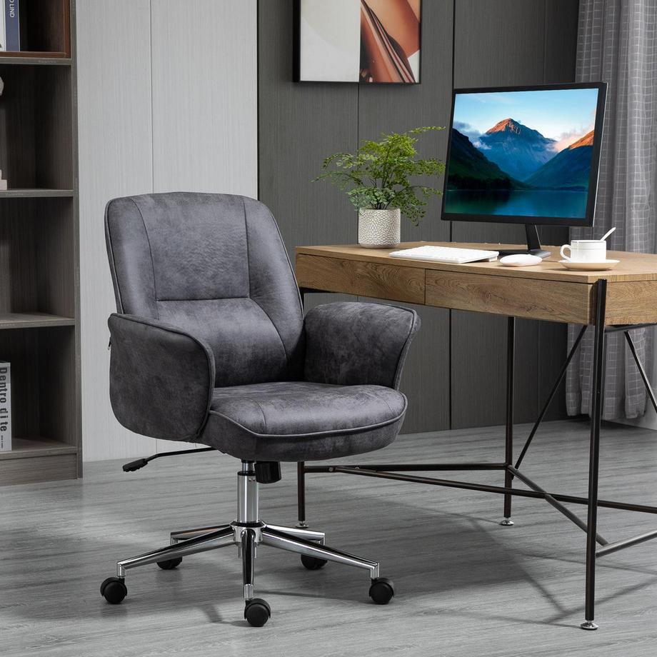 Northio Bürostuhl Ergonomischer Schreibtischstuhl Mit Wippenfunktion, Höhenverstellbar, Belastbar Bis 120Kg, 67X69X92-102Cm  
