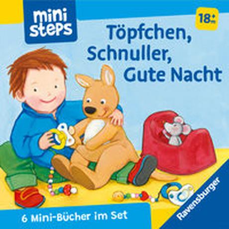 ministeps: Mein erster Bücher-Würfel: Töpfchen, Schnuller, Gute Nacht (Bücher-Set) Yaga, Ava-Barb; Szesny, Susanne (Illustrationen); Senner, Katja (Illustrationen); Kohl, Martina (Illustrationen) Gebundene Ausgabe 