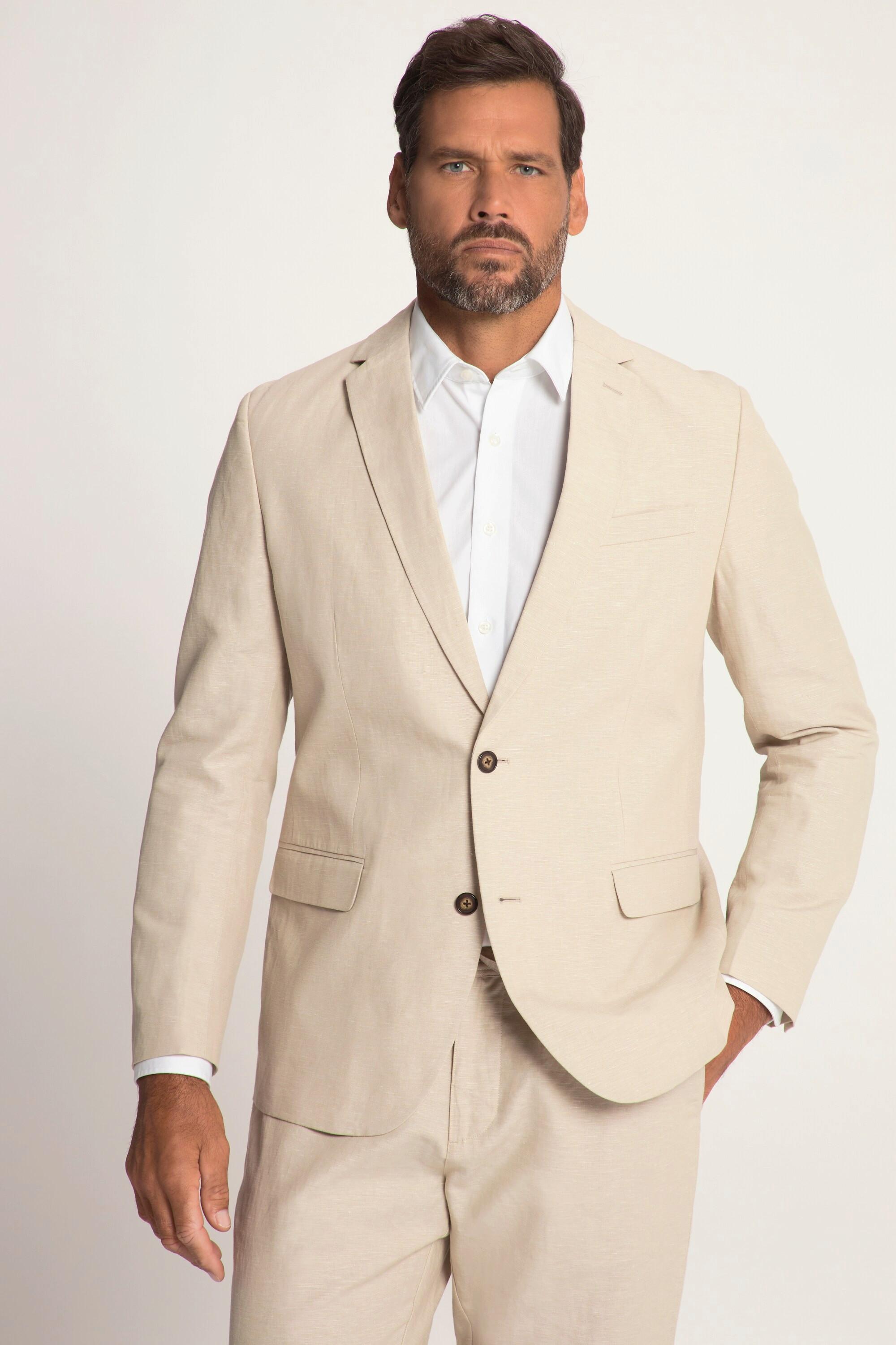 JP1880 Kos Leinenmix-Sakko Reverskragen  