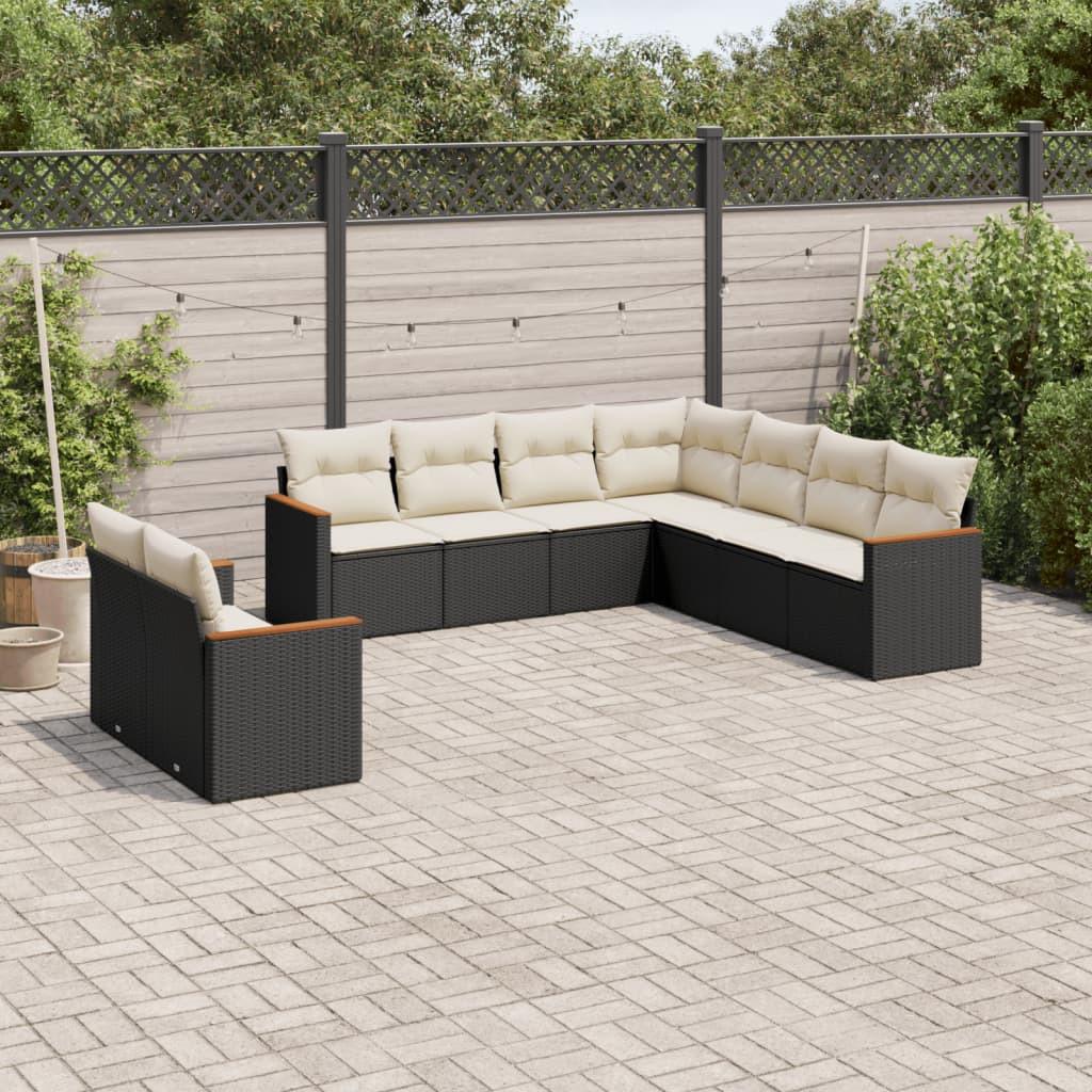 VidaXL set divano da giardino Polirattan  