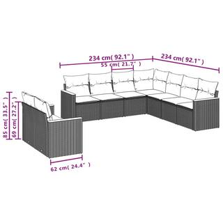 VidaXL Garten sofagarnitur poly-rattan  