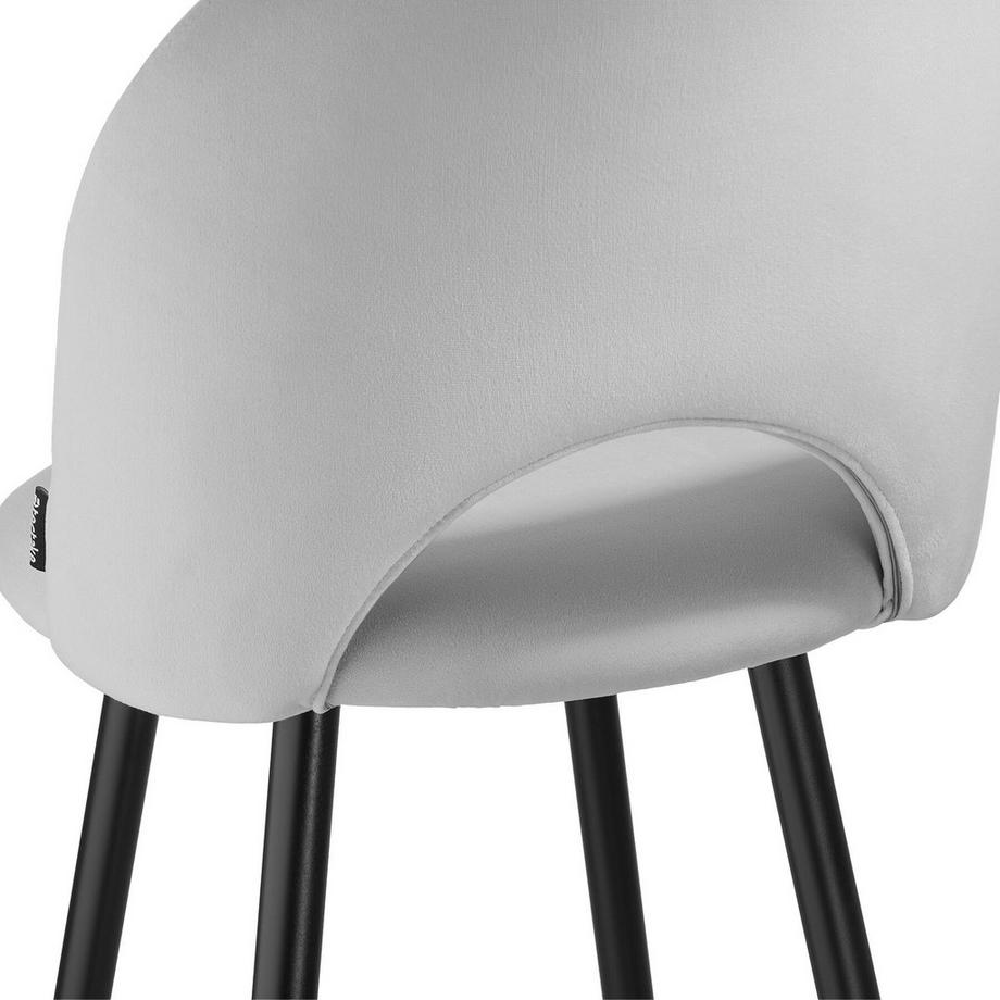 Tectake Sgabello da bar Sachel In velluto, imbottito  