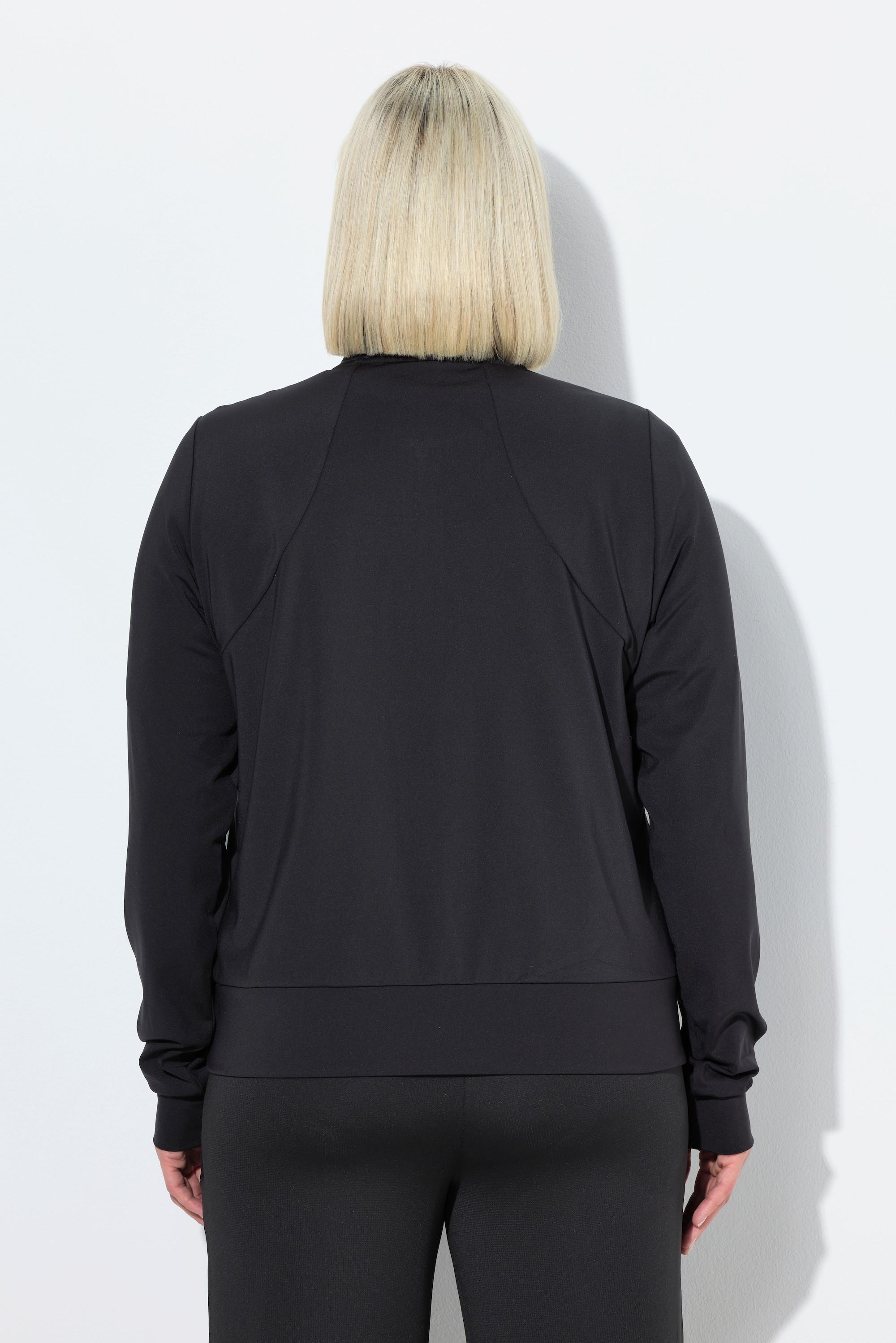 Ulla Popken Giacca funzionale in felpa Collo college Foro per il pollice Riciclato  