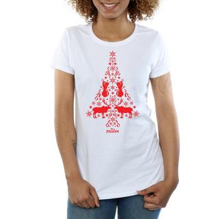 Disney Frozen T-Shirt Stampa Albero di Natale  