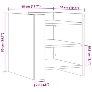 VidaXL Table de chevet bois d'ingénierie  