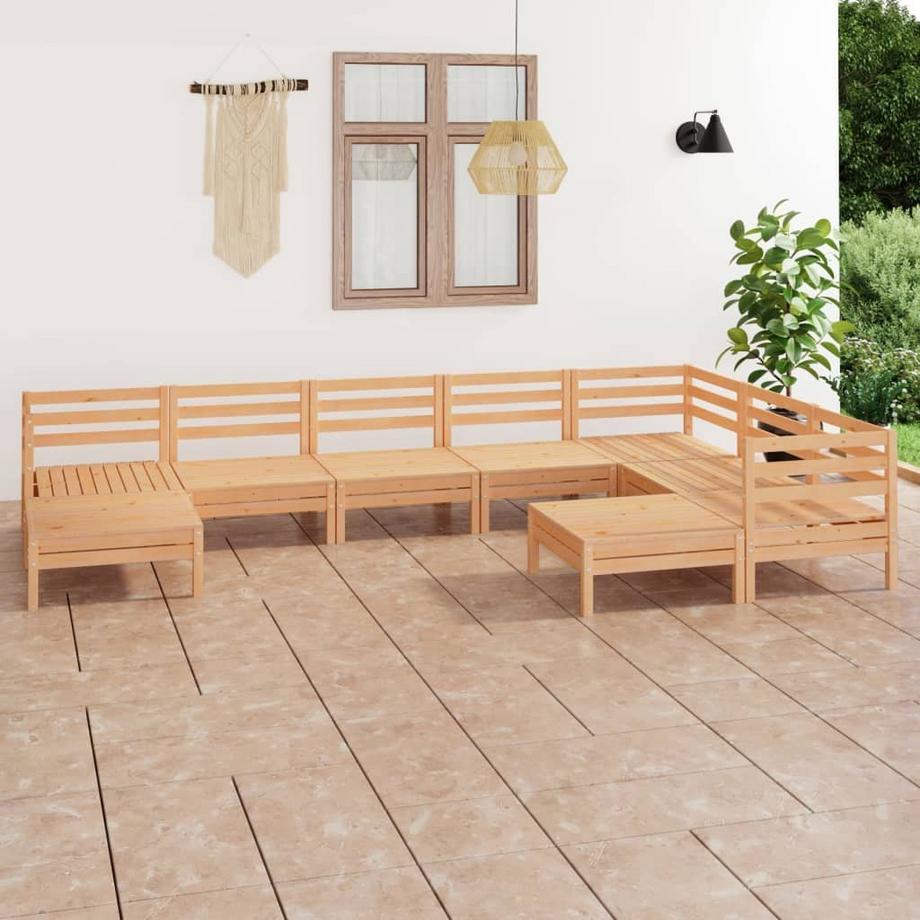 VidaXL Ensemble de salon de jardin bois  