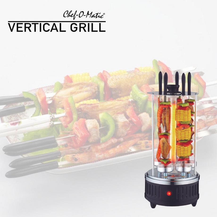 BEST DIRECT Chef-O-Matic Vertical Grill - Vertikaler Grill für Spiesse  