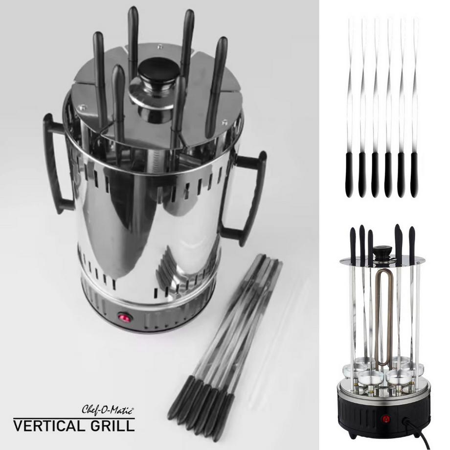 BEST DIRECT Chef-O-Matic Vertical Grill - Vertikaler Grill für Spiesse  