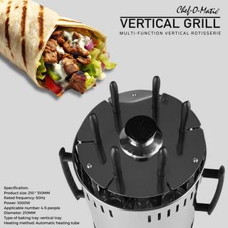 BEST DIRECT Chef-O-Matic Vertical Grill - Vertikaler Grill für Spiesse  