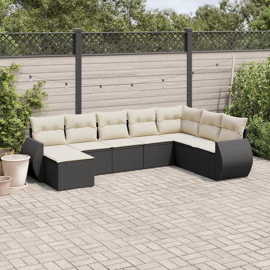 VidaXL set divano da giardino Polirattan  