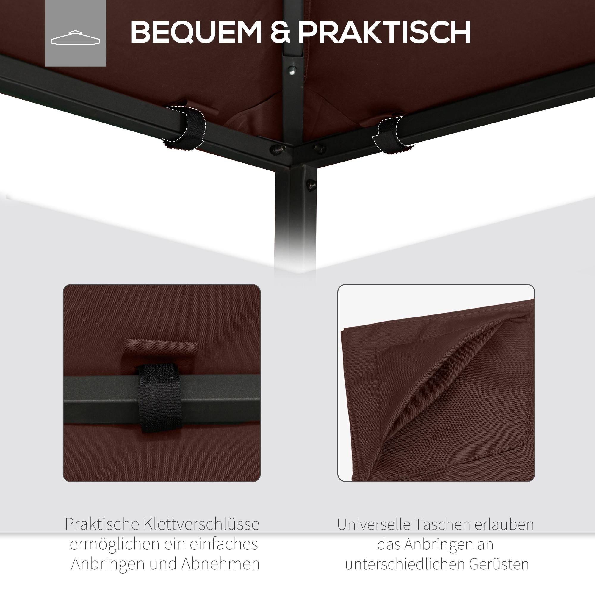 Outsunny Toit pavillon, protection solaire  