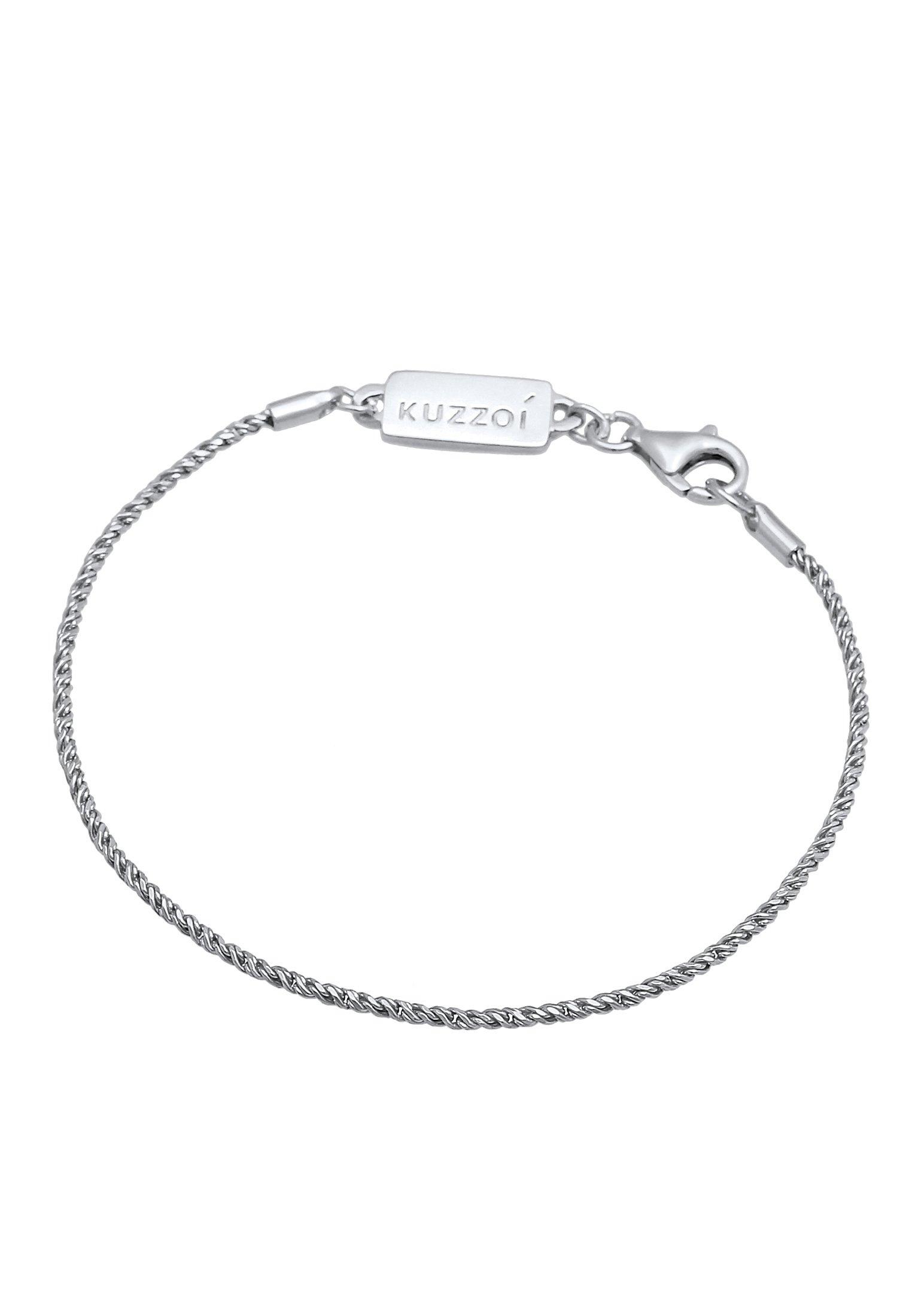 Kuzzoi  Armband  Basic Kordelkette Gedreht 925 Silber 