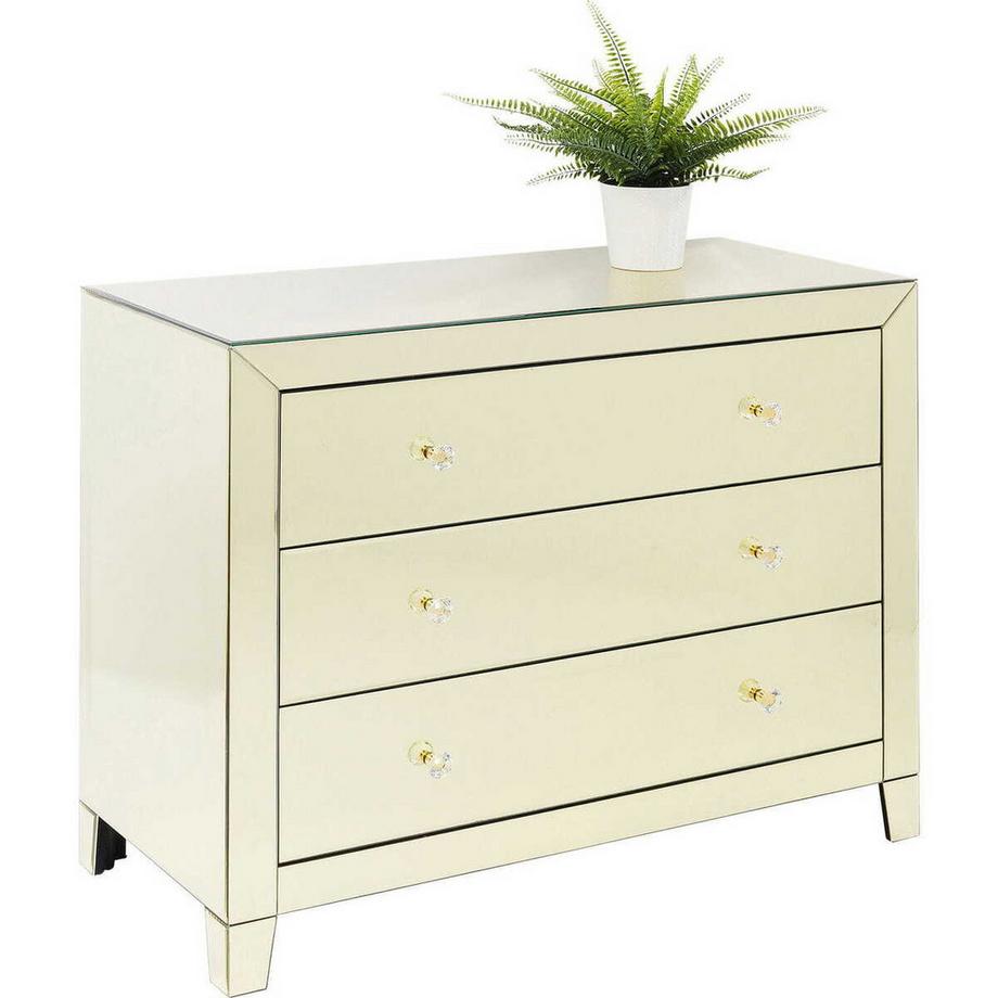 KARE Design Cassettiera di lusso Champagne a 3 cassetti  