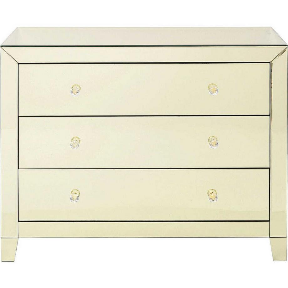 KARE Design Cassettiera di lusso Champagne a 3 cassetti  