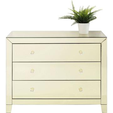 Commode Luxe Champagne 3 tiroirs