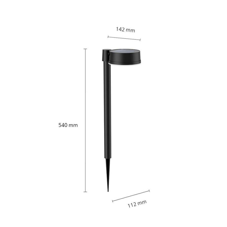 Philips Lighting Lampe Philips Outdoor Solar Vynce Spiess 1.5W, capteur de lumière du jour, rond, 2700 Kelvin  