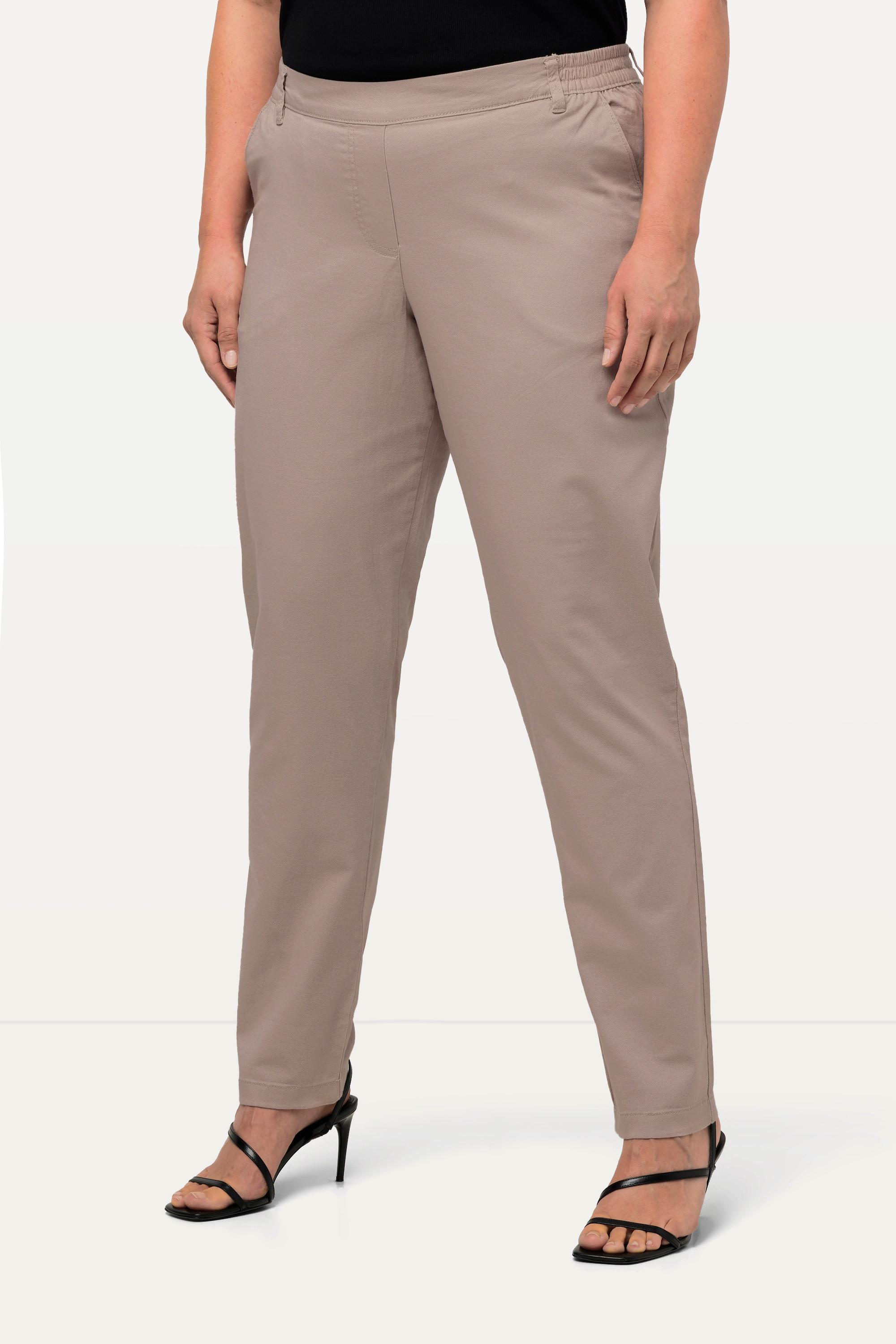 Ulla Popken  Chino Rena, teilelastischer Bund, konisches Bein 