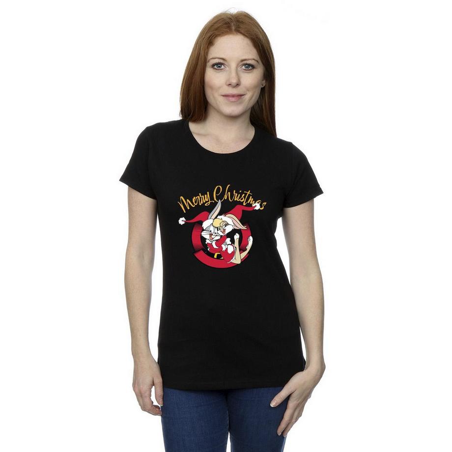 LOONEY TUNES Merry Christmas Bugs Bunny Bedrucktes T-Shirt  