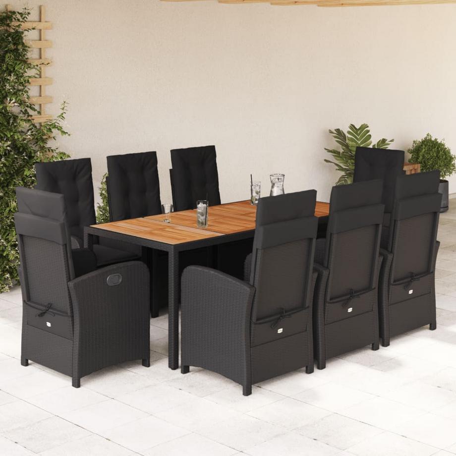 VidaXL Ensemble de salle à manger de jardin rotin synthétique  