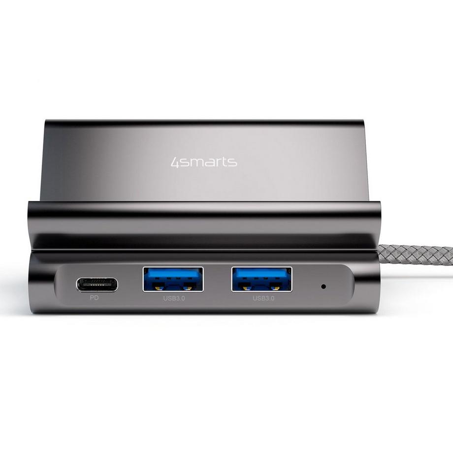 4smarts  7in1 USB 3.2 Gen 1 (3.1 Gen 1) Type-A + Type-C 1000 Mbit/s Gris 