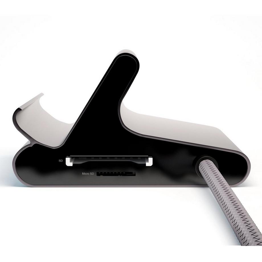 4smarts  7in1 USB 3.2 Gen 1 (3.1 Gen 1) Type-A + Type-C 1000 Mbit/s Gris 