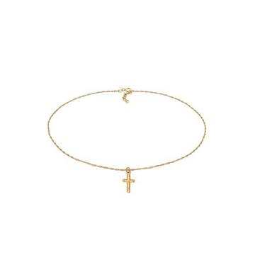 Halskette Choker Kreuz Gedreht Modern