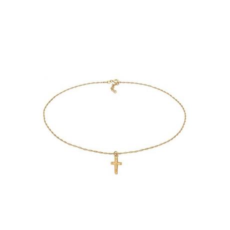 Elli  Halskette Choker Kreuz Gedreht Modern 
