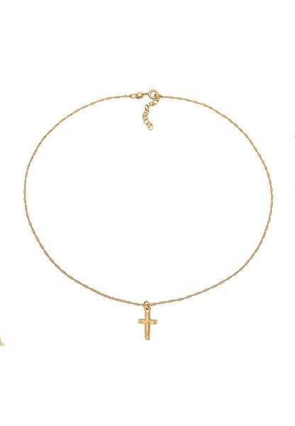 Elli  Halskette Choker Kreuz Gedreht Modern 