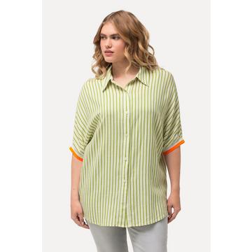 Camicia dal taglio oversize in misto lino con collo da camicia e mezze maniche