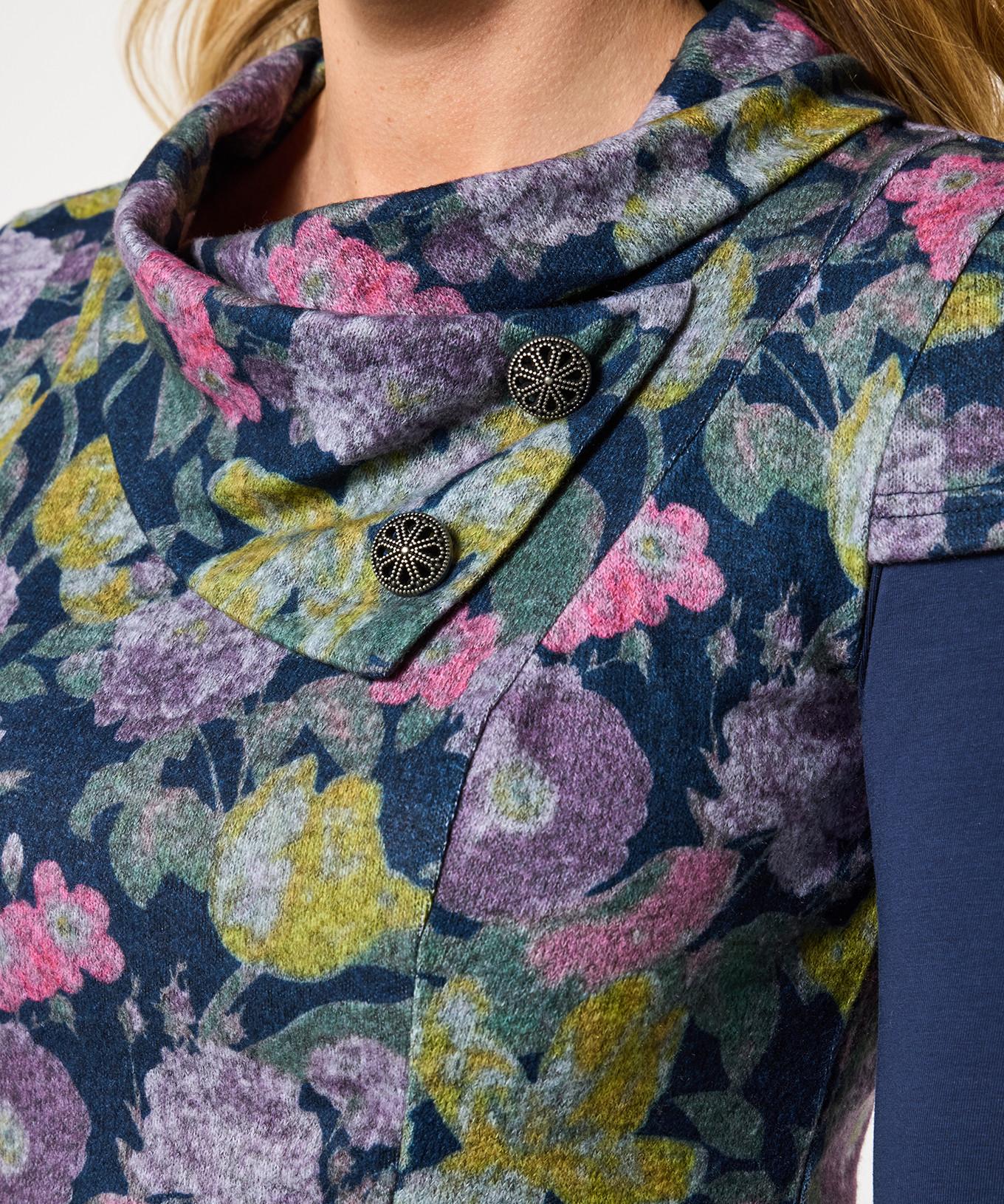 Joe Browns Tunica Jacquard Stampa Floreale Effetto Stratificato Collo Alto  