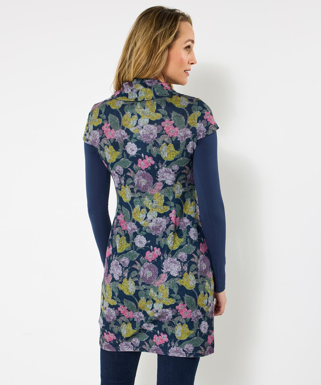 Joe Browns Tunica Jacquard Stampa Floreale Effetto Stratificato Collo Alto  