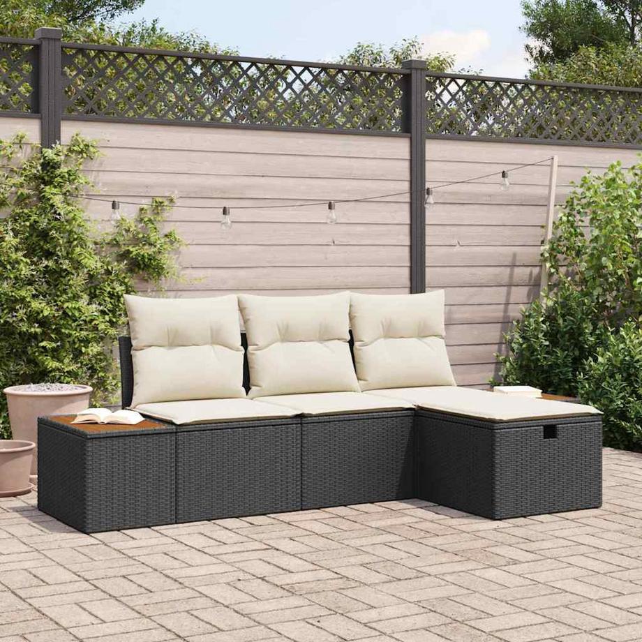 VidaXL Ensemble de canapé de jardin poly rattan  