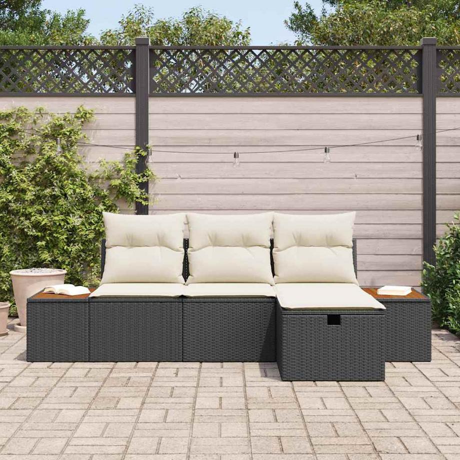 VidaXL Ensemble de canapé de jardin poly rattan  