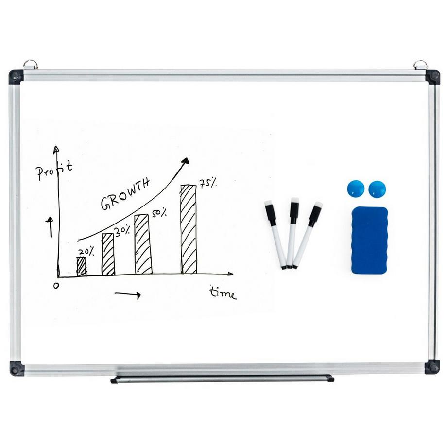 Northio  Whiteboard Magnettafel Schreibttafel Wandtafel Memoboard mit Alurahmen 90 x 60 cm 