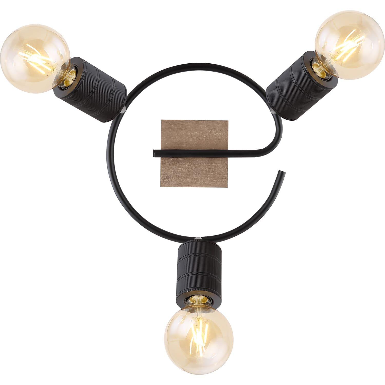 mutoni Spot Josella bois brun foncé 3xE27  