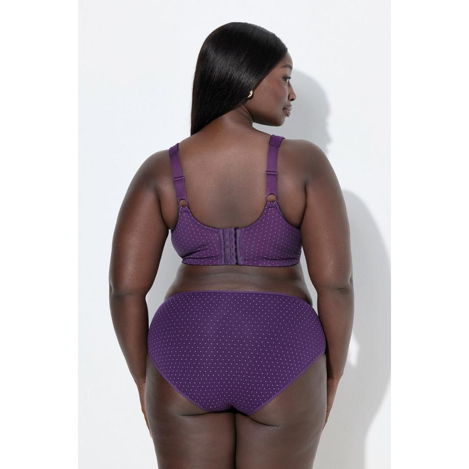 Ulla Popken Soutien-gorge de maintien à pois sans armatures  